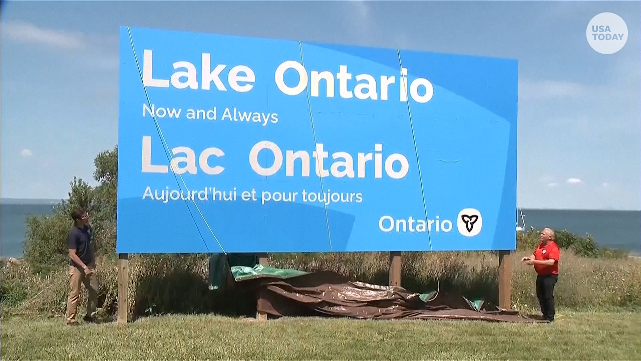 Ontario Premier Doug Ford unveils giant sign, says 'it's always going to be Lake Ontario'