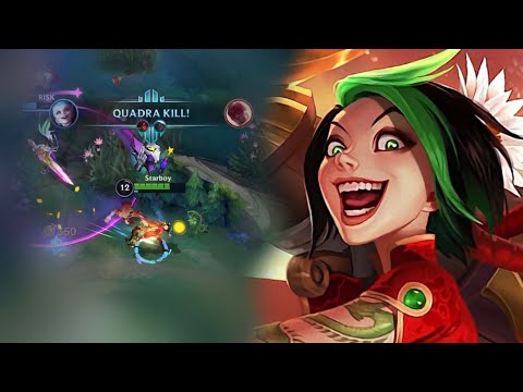 WILD RIFT JINX QUADRA KILL GAMEPLAY IN SEASON 9 / THIS KATARINA IS GOOD? (BUILD AND RUNES)