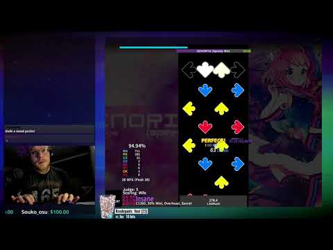 StepMania: Senorita (Speedy Mix) 1.6x Rate - 93.7% AA