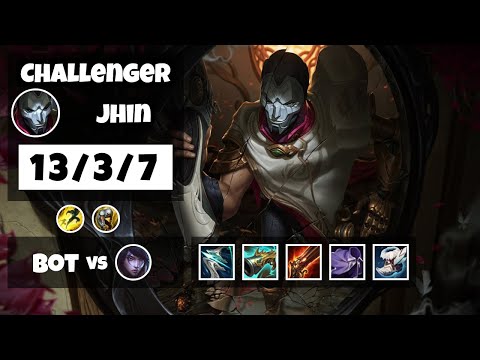 Jhin Bot Lane 11.12 Challenger Gameplay Replay S11 (13/3/7) - TURKISH