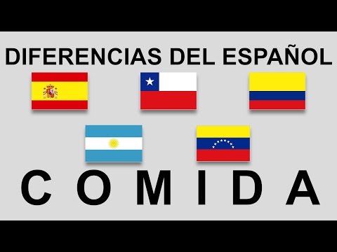 Diferencias del español. Comida. #smart