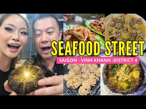 deve tentar - o MELHOR FESTA DE MARISCO na cidade de Ho Chi Minh (Vinh Khanh Street Food) VLOG 2023