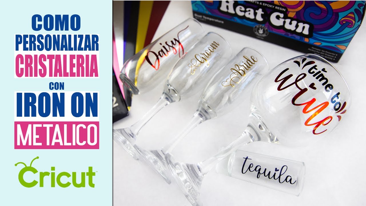 Watch DIY Copas de Vino con Iron On Metálico y Cricut | Como Personalizar Vidrio con Cricut y Iron On Now DIY Copas de Vino con Iron On Metálico y Cricut | Como Personalizar Vidrio con Cricut y Iron On