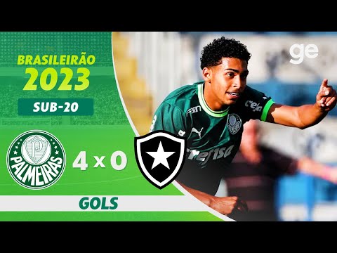 PALMEIRAS 4 X 0 BOTAFOGO | GOLS | QUARTAS DE FINAL BRASILEIRÃO SUB-17 2023 | ge.globo