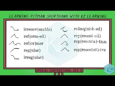 All Contractions Dictation | Pitman Shorthand | KZ Learning