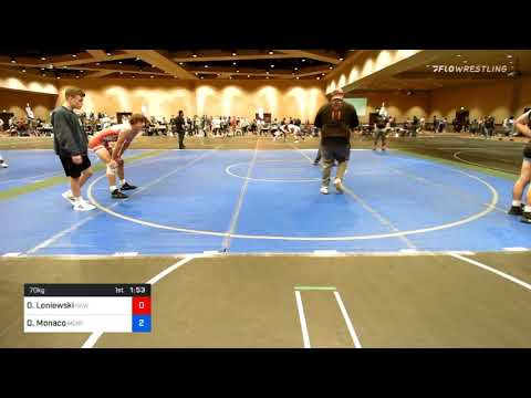70 Kg Consolation - David Loniewski, New Jersey Vs Dante Monaco, MontCo Wrestling Club 6feb