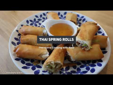 Traditional Thai Spring Rolls with Plum Sauce