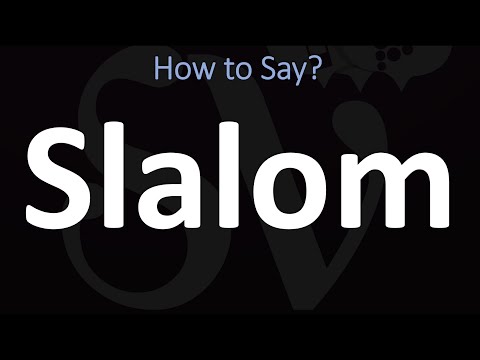 Part of a video titled How to Pronounce Slalom? (CORRECTLY) - YouTube