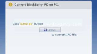 How to open and convert blackberry ipd file on pc