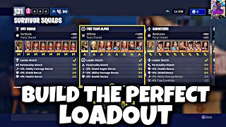 HOW TO BUILD THE BEST SURVIVOR SQUAD LOADOUT | REACH LEVEL 131 EASY | FORTNITE SAVE THE WORLD