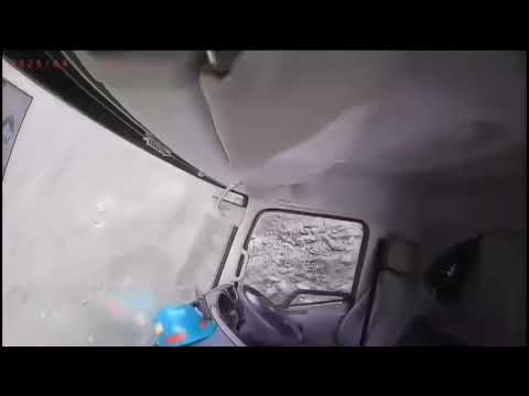 terrifying moment of a second landslide at the nickel mining site