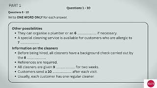 Cambridge 17 listening test 4 part 1