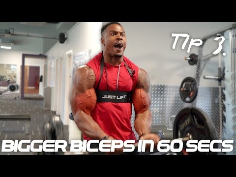 BIGGER BICEPS IN 60 SECS - TIP 3 - Close Grip EZ bar curls