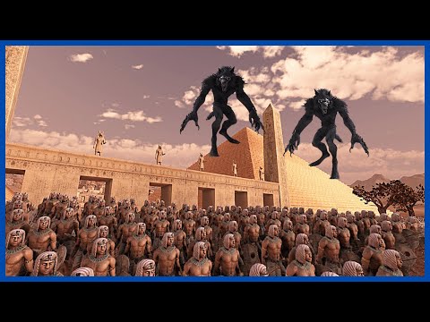 700,000 Egyptians protect Pyramids of Egypt against Werewolves attack - Battle Simulator | UEBS 2