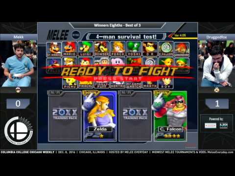 CCC Weekly [12/8/16] - DruggedFox (Sheik) vs. Mekk (C. Falcon) - SSBM - Winners Eighths