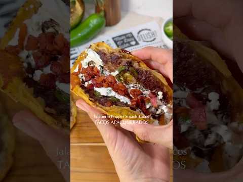 Jalapeño Popper Smash Tacos - Tacos Apachurrados 🤤 ños