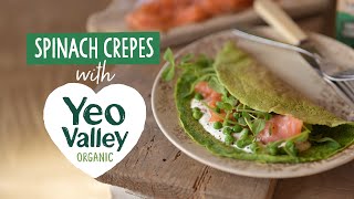 Yeo Valley Spinach Pancakes with Creamy Dill Yogurt