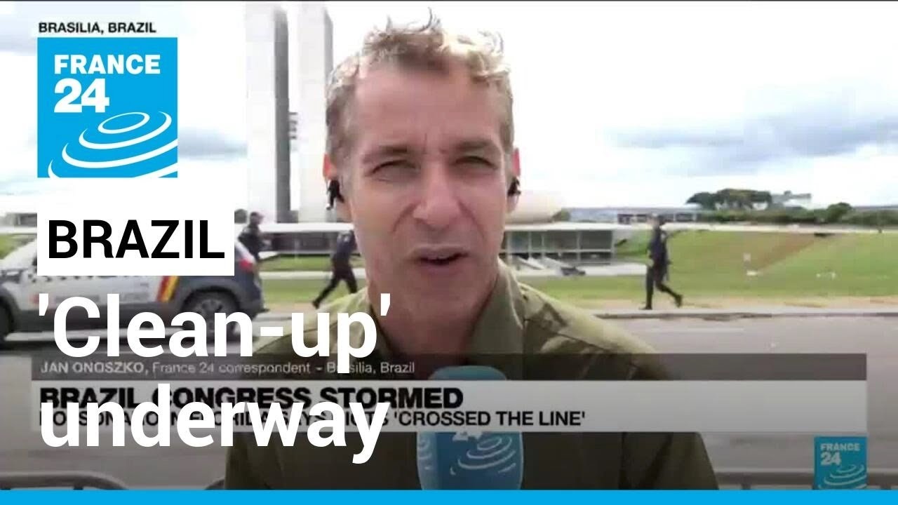 'Clean-up operation underway': Brazil's seat of power vandalised after Bolsonaro supporters riot