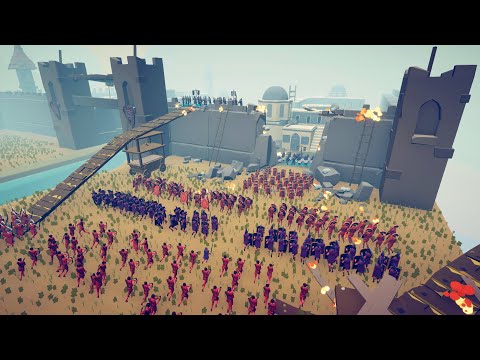ROMAN ARMY ATTACK MEDIEVAL CASTLE - ARMY INVASION - Totally Accurate Battle Simulator TABS