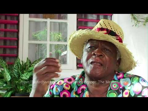 Joseph “Calypso Joe” Beckford discussing the Rhumba Box