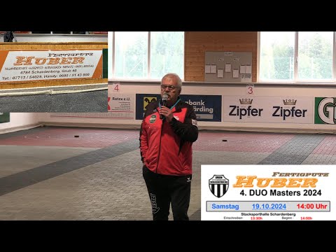 Huber Fertigputze Stocksport Duo Masters 2024  Begrüssung