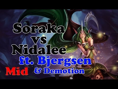 Bjergsen - Soraka vs Nidalee (Ahri mad yet) - Mid - Challenger I (Demoted)