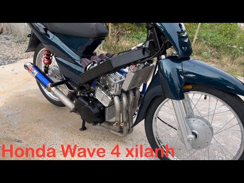 Make a Honda Wave engine up to 4 cylinders, pick up things from scrap
