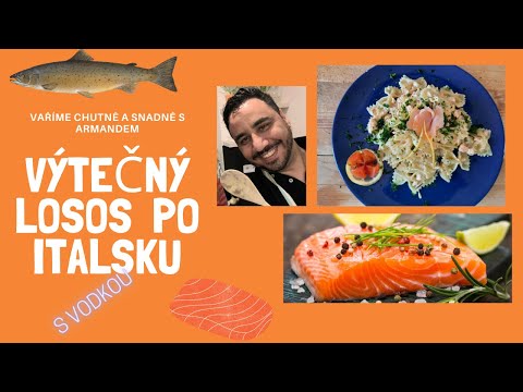 Těstoviny s lososem, vodkou a citronem