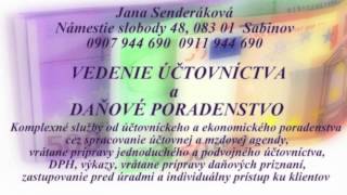 preview picture of video 'Účtovníctvo a mzdy Sabinov - Jana Senderáková'