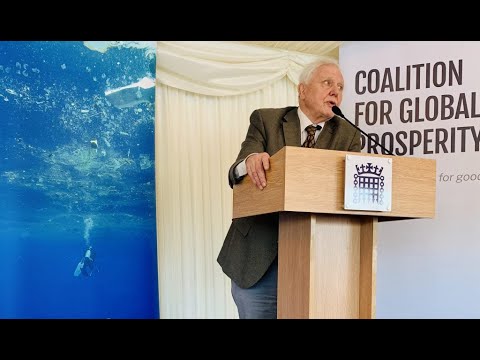 Sir David Attenborough addresses Plastic Oceans UK Parliamentary Event