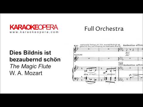 Karaoke Opera: Dies Bildnis - Die Zauberflöte (Mozart) Orchestra only with printed music