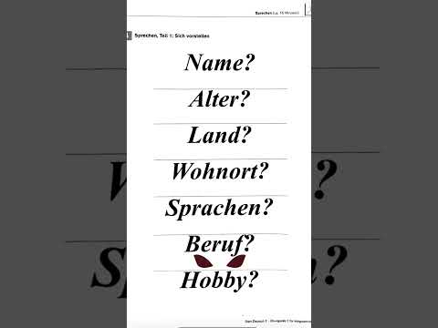 Sich vorstellen A2 B1 | #deutschlernen #dtz #telc