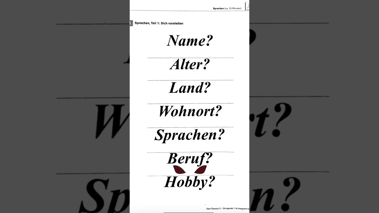 Sich vorstellen A2 B1 | #deutschlernen #dtz #telc