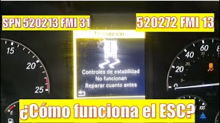 SPN 520213 FMI 31 / SPN 520272 FMI 13 ESC SYSTEM FAILURE HOW DOES THE ESC WORK
