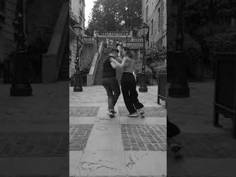 Veronica Toumanova and Asya Moiseeva dancing tango in Montmartre