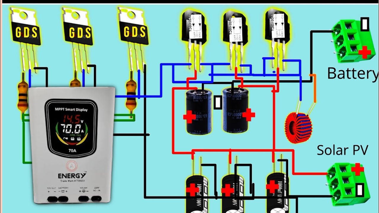 Low-Cost 70 AMP MPPT Solar Charge Controller Circuit Diagram Part2