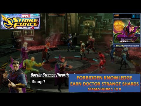 [*/\*] Marvel Strike Force - FORBIDDEN KNOWLEDGE (Earn Doctor Strange Heartless Shards) - Hard