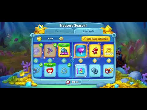 Fishdom Win Strikes Level 3594 - 3600, Get Minigame