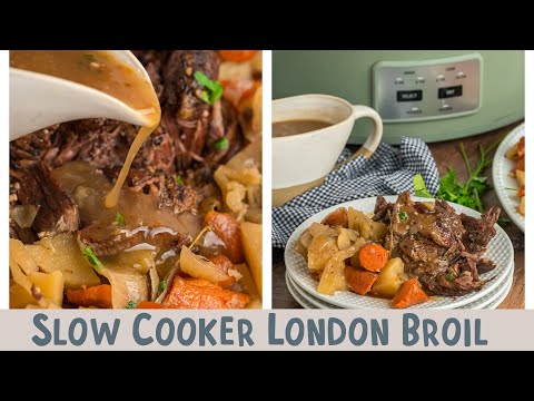 🥕 Slow Cooker London Broil – Tender & Flavorful! 🥔