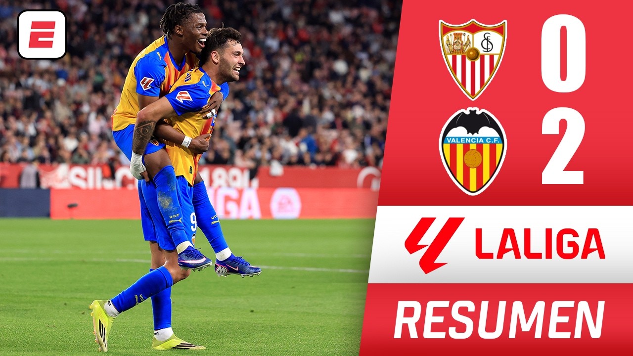 VALENCIA dominó al SEVILLA de Almeyda en el Sánchez-Pizjuan con goles de Duro y Ramazani | La Liga