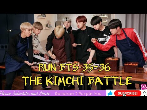 RUN BTS EP 35-36 FULL EPISODE ENG SUB | BTS KIMCHI BATTLE & KIMCHI RECIPE | RM, JIN, SUGA, J-HOPE.❤💋