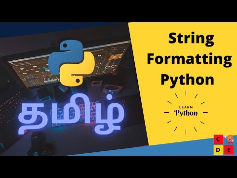 String Formatting In Python Coding Cookies Learn Python In Tamil 2021
