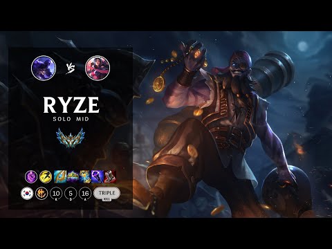 Ryze Mid vs Irelia - KR Challenger Patch 12.19