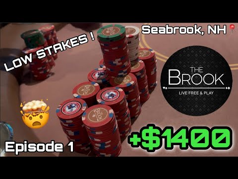 Playing 1$/2$ at The Brook in Seabrook NH! Poker Vlog Ep. 1