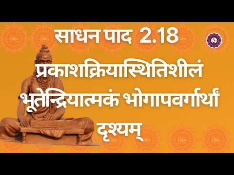 प्रकाशक्रियास्थितिशीलं भूतेन्द्रियात्मकं भोगापवर्गार्थां दृश्यम्  2.18 | पतंजलि योग सूत्र 2.18