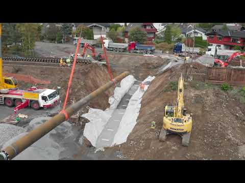 Timelapse ny jernbanekulvert Lørenskog