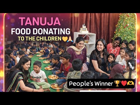 Thanuja donating food | helping children at cheers foundation Kukatpally, hyderabad 🩵🌷 | thanuja | 