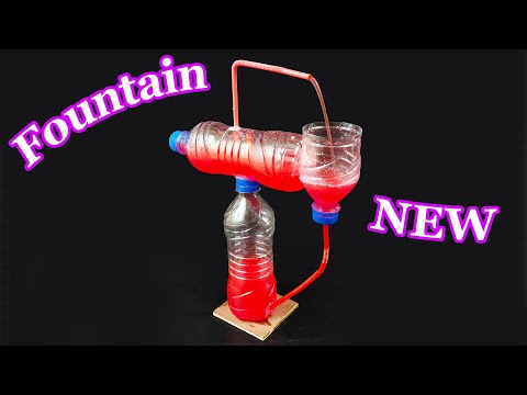 DIY Water Fountain Without Electricity At Home From Discarded Plastic Bottles