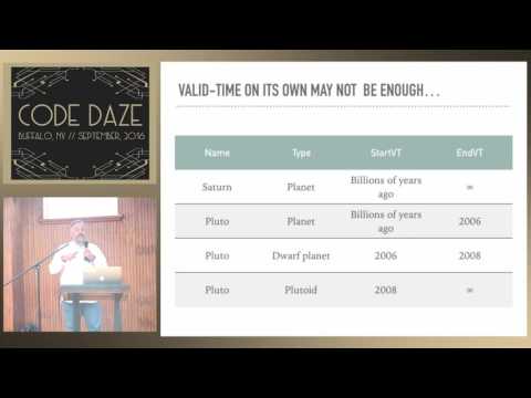 CodeDaze 2016 -  Tracking Your Data Across the Fourth Dimension by Jeremy Cook