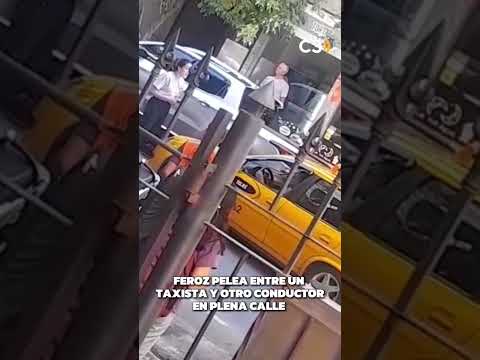 🚨 Escándalo en Nueva Córdoba: un taxista golpeó una camioneta tras un roce en plena calle